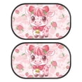 thumbnail image 1 of Yuyamidu Cow Car Side Window Shades 2 Pack Strawberry Baby Car Sun Shades Removable Vehicle Rear Window Shade for Kids Interior Auto Accessory, Pink, 1 of 7