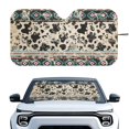 thumbnail image 1 of Yuyamidu Cow Print Car Sunshade for Windshield Western Aztec Auto Front Window Sun Shade for Big Sedan SUV Van Portable Car Shield Sun Protector UV Ray, 1 of 7