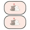 thumbnail image 1 of Yuyamidu Cute Cat Car Sun Shade Red Heart Side Window Baby Sun Protection Window Shades for Car SUV Sedan 2 Pack Pink Sun Visor Foldable Sunshade for Car Back Window, 1 of 7