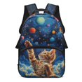 thumbnail image 1 of Yuyamidu Cute Cat Kids Backpack for Boys Girls 8-14, Planet School Backpack, Large Capacity Bookbag for Middle School Students, 1 of 7