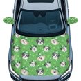 thumbnail image 1 of Yuyamidu Cute Dog Car Hood Cover Green Leaf Auto Rearview Protection Cover 3 Pack Vehicle Front Hood Covers for Car Side Mirror Covers St. Patrick's Day Auto Exterior Accessory, 1 of 7