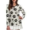 thumbnail image 1 of Yuyamidu Cute Dog Paw Long Sleeve Golf Shirts for Women Size M Comfy Workout Tops Athletic Tennis Shirts Lightweight Activewear Golf Clothes, 1 of 8