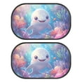 thumbnail image 1 of Yuyamidu Cute Dolphin Car Window Sun Shades for Kids Blue Ocean Sunshade for Car Window Baby 2pcs Automotive Window Sunshades for Sun Protection, 1 of 7