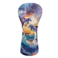 thumbnail image 1 of Yuyamidu Cute Dolphin Golf Club Head Covers PU Leather Driver Fairway Wood Hybrid Headcover Sunset Golf Head Covers Waterproof Golf Accessory, 1 of 7