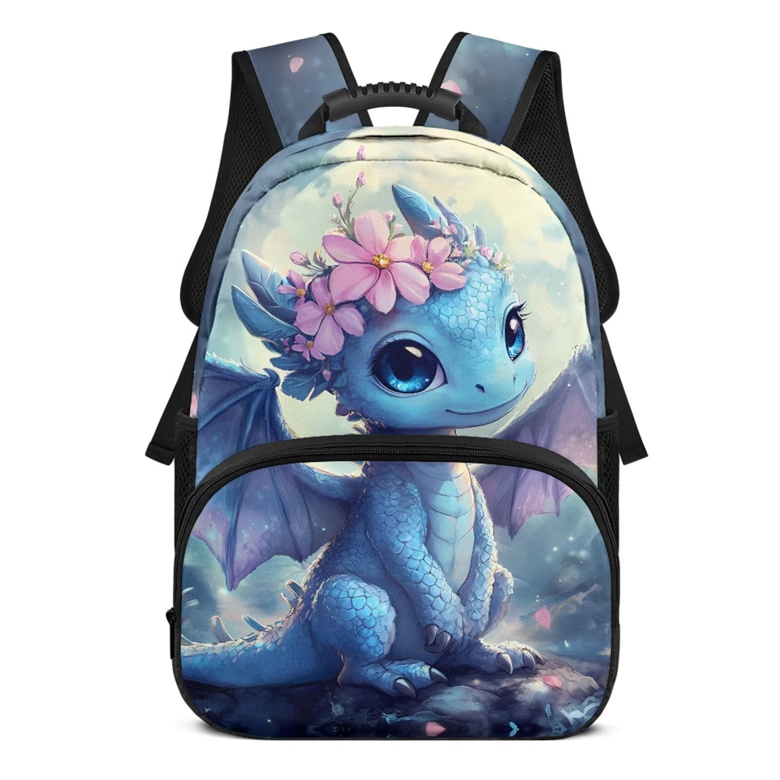 10 kid backpack Personalized Pink Rainbow Patched Kids Backpack, Large long zipper pulls bunie School Backpack for Boys