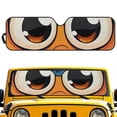 thumbnail image 1 of Yuyamidu Cute Eyes Windshield Sun Shade for Jeep Wrangler, Front Window Sunshade Compatible with Jeep Wrangler TJ JK JL & Gladiator JT 2/4 Door, 1 of 7