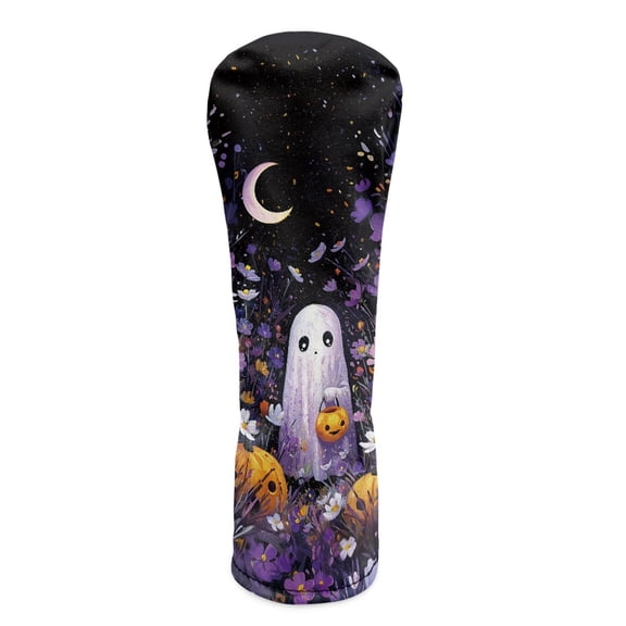 Yuyamidu Cute Ghost Golf Club Head Covers PU Leather Golf Head Covers Driver Covers Halloween Pumpkin Golf Headcover Fariway Wood Headcover Hybrid Covers