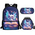 thumbnail image 1 of Yuyamidu Cute Magic Dragon Backpack School Set 3Pcs with Lunch Box Pencil Case Sports Bookbag Back Pack Lightweight Casual Daypacks for Elementary Primary Middle School, 1 of 7