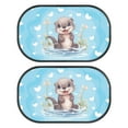 thumbnail image 1 of Yuyamidu Cute Otter Car Window Shade for Side Window Baby Windows Shades for Car Blue Window Shade for Baby in Car 2 Pack Auto Side Window Sun Shade Blocker for Kids, 1 of 7
