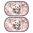 thumbnail image 1 of Yuyamidu Cute Panda Rear Window Sun Shade for Car Summer Car Rear Side Window Shade Pink Flower Sun Shade Blocker 2 Pack Cute Sunshade for SUV Van Auto Accessories, 1 of 7