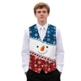 thumbnail image 1 of Yuyamidu Cute Snowman Mens Suit Vest Business Formal Dress Vests for Men Size 3XL Christmas Casual Wedding Tuxedo Party Waistcoat, 1 of 7