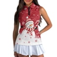 thumbnail image 1 of Yuyamidu Cute Snowman Womens Sleeveless Golf Shirt Red Christmas Athletic Tennis Shirts Lightweight Golf Clothes Workout Pullover Tank Tops Size S, 1 of 8