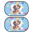 thumbnail image 1 of Yuyamidu Dachshund Car Sunshade Doughnut Car Window Shades 2 Pcs Blue Rear Side Window Sunshade Auto Interior Accessories Universal for Sedan Truck SUV, 1 of 7