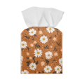 thumbnail image 1 of Yuyamidu Daisy Print PU Leather Tissue Box Cover for Living Room Square Tissue Box Holder for Napkin Facial Paper Decorative Facial Paper Organizer Dispenser for Bathroom Vanity Countertop, 1 of 8