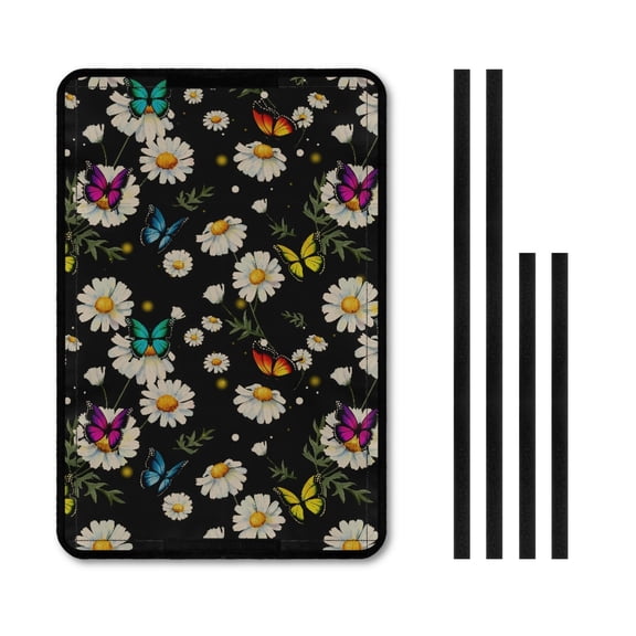 Yuyamidu Dasiy RV Door Window Shade Colorful Butterfly RV Door Shade Foldable Camper Window Shade Cover, UV Rays Protection RV Door Window Blackout Accessories