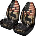 thumbnail image 1 of Yuyamidu Deer Auto Seat Covers Front Seats Only 2 PCS American Flag Car Front Seat Covers Universal Car Interior Accessories Decoration, 4th of July, 1 of 6