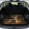 thumbnail image 1 of Yuyamidu Deer Camo Car Trunk Mat 29" x 39", Scratchproof Trunk Protection Liner Easy to Clean Fits Most Cars, SUV and Sedan for Women, 1 of 7