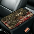 thumbnail image 1 of Yuyamidu Deer Car Center Console Cover Camo Hunting Car Arm Rest Cushion Pad Winter WarmCar Interior Accessories American Flag Auto Armrest Cover Pad, 1 of 7