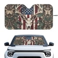 thumbnail image 1 of Yuyamidu Deer Car Windshield Sunshade American Flag Auto Window Shades Car Accessories Camo Hunting Windshield Visor Sun Shade for SUV Van Keep Your Vehicle Cool, 1 of 7