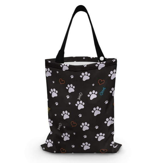 Yuyamidu Dog Paw Car Trash Bag Cute Automobile Garbage Bag Black Car Rubbish Bag Accessories Multipurpose Hanging Vehicle Trash Can Car Decoraion