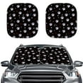 thumbnail image 1 of Yuyamidu Dog Paw Car Window Shades for SUV Auto Truck Heart Car Sun Shade Windshield Decor Black Car Windshield Sun Shade 2 Piece Car Shades for Front Windows, 1 of 5