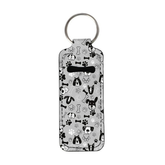 Yuyamidu Dog Paw Chapstick Holder Keychain for Women Lightweight Chapstick Sleeve Pouch Cute Lipstick Holder Keychain Elasticity Neoprene Lip Balm Holder, Gary