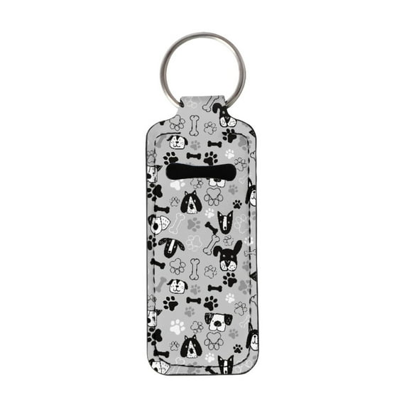 Yuyamidu Dog Paw Chapstick Holder Keychain for Women Lightweight Chapstick Sleeve Pouch Cute Lipstick Holder Keychain Elasticity Neoprene Lip Balm Holder, Gary