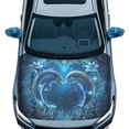 thumbnail image 1 of Yuyamidu Dolphin Car Hood Cover Protector Blue Hibiscus Car Hood Cover Banner Heart Side Mirror Covers for Car Sedan Stylish Car Mirrors Protector 3pcs Auto Exterior Accessories, 1 of 7