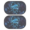 thumbnail image 1 of Yuyamidu Dolphin Car Window Shades for Baby Hibiscus Side Car Window Shades Foldable Car Window Covers 2 PCS Window Shade Sun Protection, Blue, 1 of 7