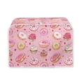 thumbnail image 1 of Yuyamidu Doughnut Toaster Cover 2 Slice Wide Slot Bread Maker Dust Proof Cover Microwave Oven Cover Foldable Kitchen Appliance Cover Baking Supplies Protection Cover, Pink, 1 of 7