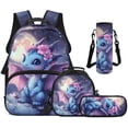 thumbnail image 1 of Yuyamidu Dragon Backpack for Girls 8-12 with Lunch Box 17inch Bookbag for Kids 4 Pcs Backpack Set Kids School Bag for Preschool Elementary Student Daypack Travel Book Bag, 1 of 8