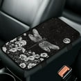 thumbnail image 1 of Yuyamidu Dragonfly Car Center Console Cushion Pad Flower Center Console Armrest Cover for Most Vehicles Easy to Install Auto Armrest Covers Accessories, Black, 1 of 7