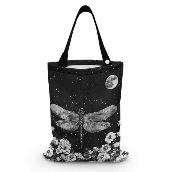 Yuyamidu Dragonfly Car Garbage Bag for Car SUV Trucks Flower Automobile Organizer for Car Garbage Portable Car Trash Bag Vehicle Interior Accessories, Black