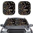 thumbnail image 1 of Yuyamidu Dragonfly Car Windshield Shade for Automative Sedan Van Boho Flower Blossom Windshield Sunshade 2 PCS Car Front Window Shades Car Accessories Keep Vehicle Cool, 1 of 5