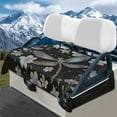 thumbnail image 1 of Yuyamidu Dragonfly Golf Cart Covers Flowers Club Car Seat Towel Fluffy Flannel Golf Cart Seat Blanket Easy to Clean, 1 of 8