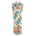 thumbnail image 1 of Yuyamidu Dragonfly Golf Club Head Cover Colorful Flowers Golf Head Covers PU Leather Driver Headcover Fairway Wood Head Cover Hybrid Headcover, 1 of 8