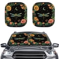 thumbnail image 1 of Yuyamidu Dragonfly Sun Shade for Car Windshield Sunflower Car Sun Shade Windshield for SUV Sedan Van Auto Truck Windshield Visor Blocks Sun Glare UV and Heat, 2 Pack, 1 of 5