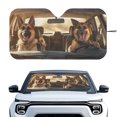 thumbnail image 1 of Yuyamidu Driving Dog Sunshade for Car Windshield Lightweight Car Shade Front Windshield for Car SUV Truck Van Fashion Car Sun Shade UV Sun and Heat Reflector, 1 of 7