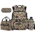 thumbnail image 1 of Yuyamidu Duck Camo 4Pcs School Bag Set for Kids Girls, Boys Includes Lunch Tote, Pencil Pouch, Water Bottle Sleeve, Ideal for Elementary Students, Daily School, Casual Daypack for Kids, 1 of 7