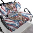 thumbnail image 1 of Yuyamidu Eagle Golf Cart Seat Covers American Flag Golf Cart Bench Seat Cover Backrest Cover for Club Cars and More 2-Seats Cart, Breathable and Comfortable, 1 of 8