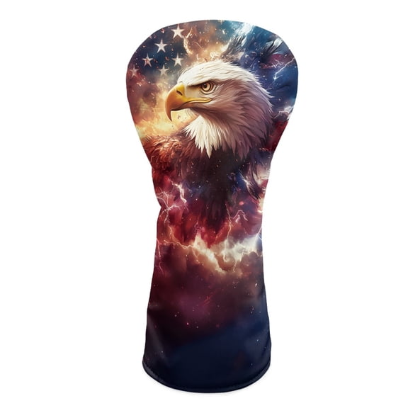 Yuyamidu Eagle Golf Head Cover for Golf Head USA Flag Golf Club Head Cover for Driver/Fairway/Hybird Club Protection, PU Leather