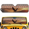thumbnail image 1 of Yuyamidu Eagle Windshield Sun Shade for Jeep Wrangler JK JKU JL JLU, Orange Aztec Window Sun Visor for UV Rays & Heat Protection, 1 of 7