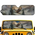 thumbnail image 1 of Yuyamidu Eagle Windshield Sun Shade for Jeep Wrangler JL JLU & Gladiator JT, Foldable Sun Visor Protector Blocks UV Rays and Keep Vehicle Cool, 1 of 7