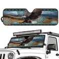thumbnail image 1 of Yuyamidu Eagle Windshield Sun Shade for Jeep Wrangler JL JLU & Jeep Gladiator, Boho Flowers Front Window Sun Visor Blocks UV Rays Sunshade, 1 of 7