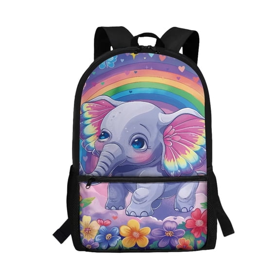 Yuyamidu Elephant School Backpack for Boys 8-12 Rainbow Backpacks for Kids 5Th Grade School Bag Children Bookbags Breathable Book Bag with Zipper