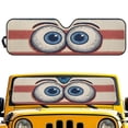 thumbnail image 1 of Yuyamidu Eyes Windshield Sun Shade for Jeep Wrangler JL 2/4 Door, Funny Front Window Sun Visor Blocks for UV and Heat, 1pc, 1 of 7