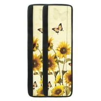 Yuyamidu Fall Sunflower Refrigerator Door Handle Cover 2 PCS Butterfly Kitchen Appliance Handle Covers Removable Ovens Fridge Oven Microwave Kitchen Decor Accessories