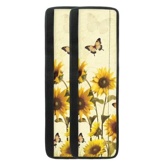 Yuyamidu Fall Sunflower Refrigerator Door Handle Cover 2 PCS Butterfly Kitchen Appliance Handle Covers Removable Ovens Fridge Oven Microwave Kitchen Decor Accessories