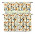 thumbnail image 1 of Yuyamidu Floral Kitchen Curtains and Valances 3 Panel Set Easy to Install Short Tier Curtains with Rod Pocket Soft Contemporary Trendy Valances Home Decor, 1 of 5