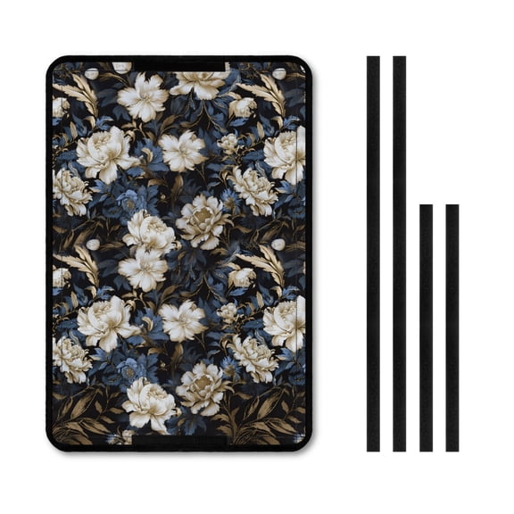 Yuyamidu Flower RV Door Shade Window Cover Decorative Accessories Camper Trailer Door Window Sun Shade RV Door Window Shade Skylight Sunshade with Hook and Loop